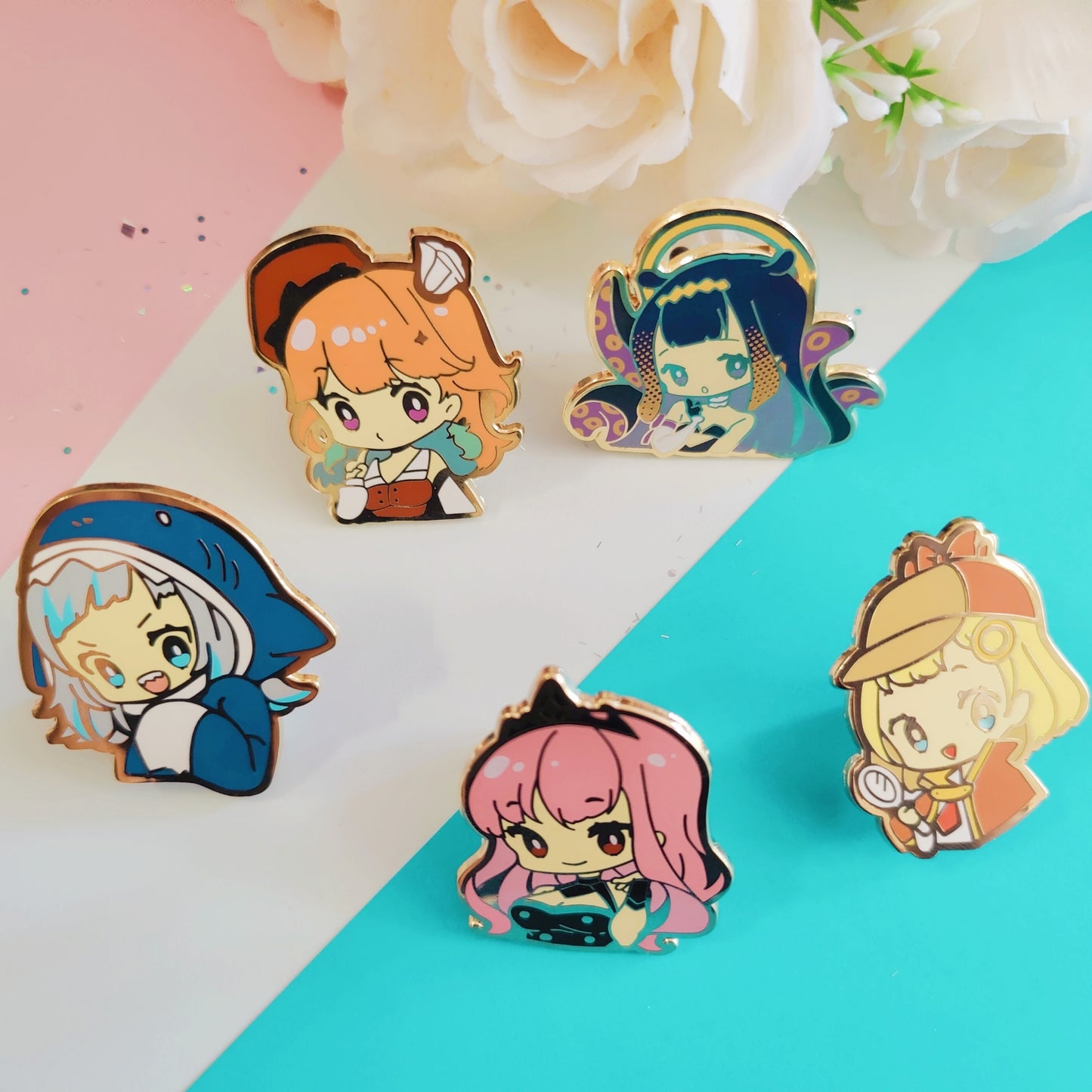 Holo Myth Enamel Pins