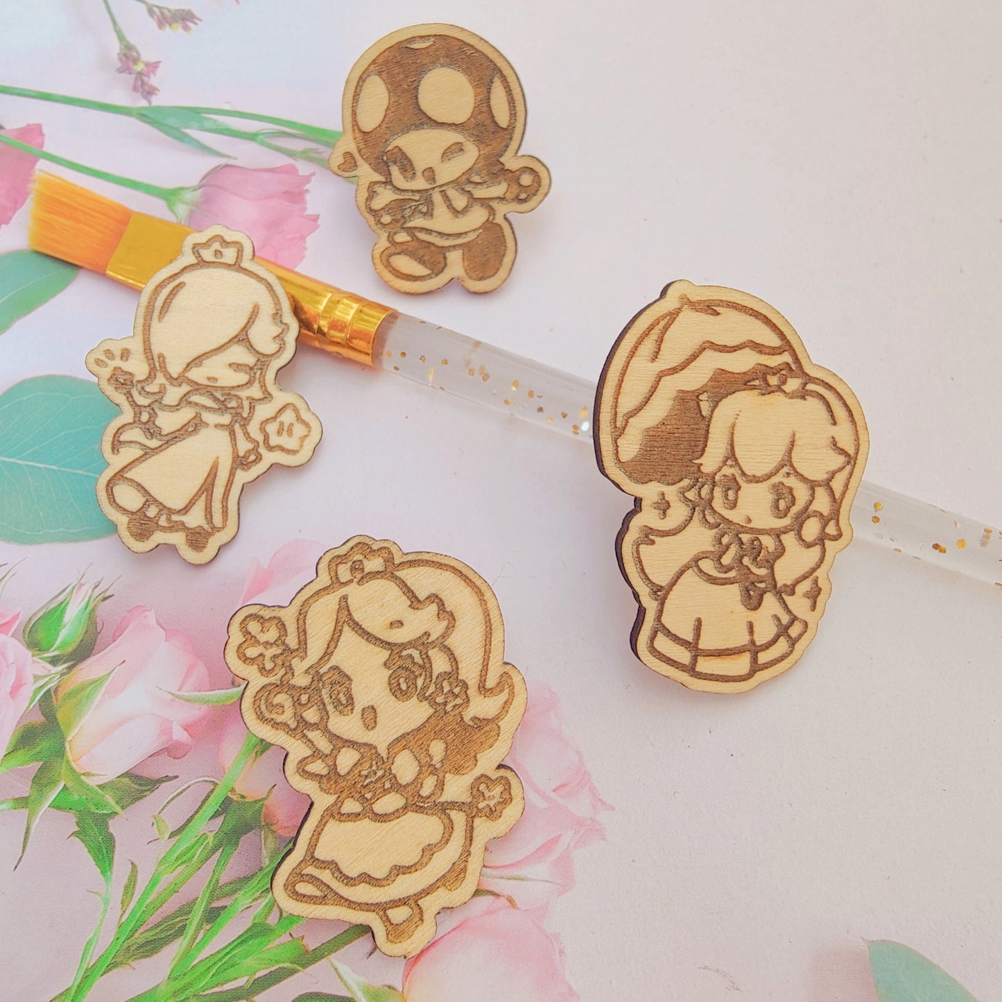 Mario Wooden Pin