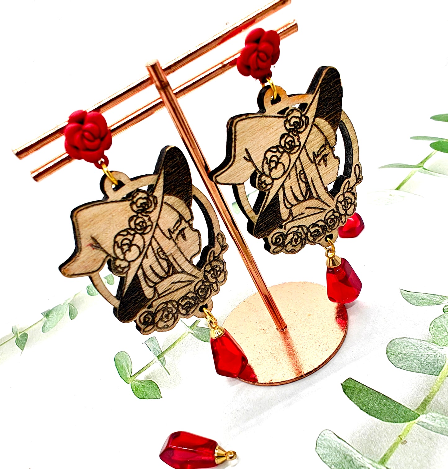 Witch Wooden Earrings