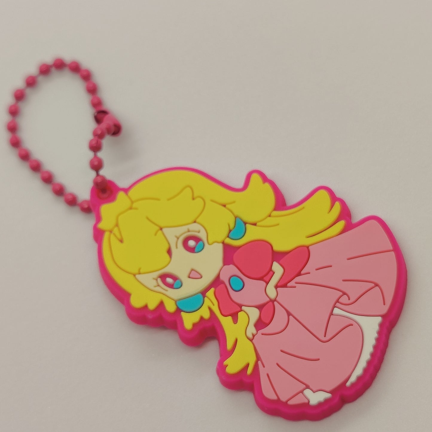 Peach PVC keychain