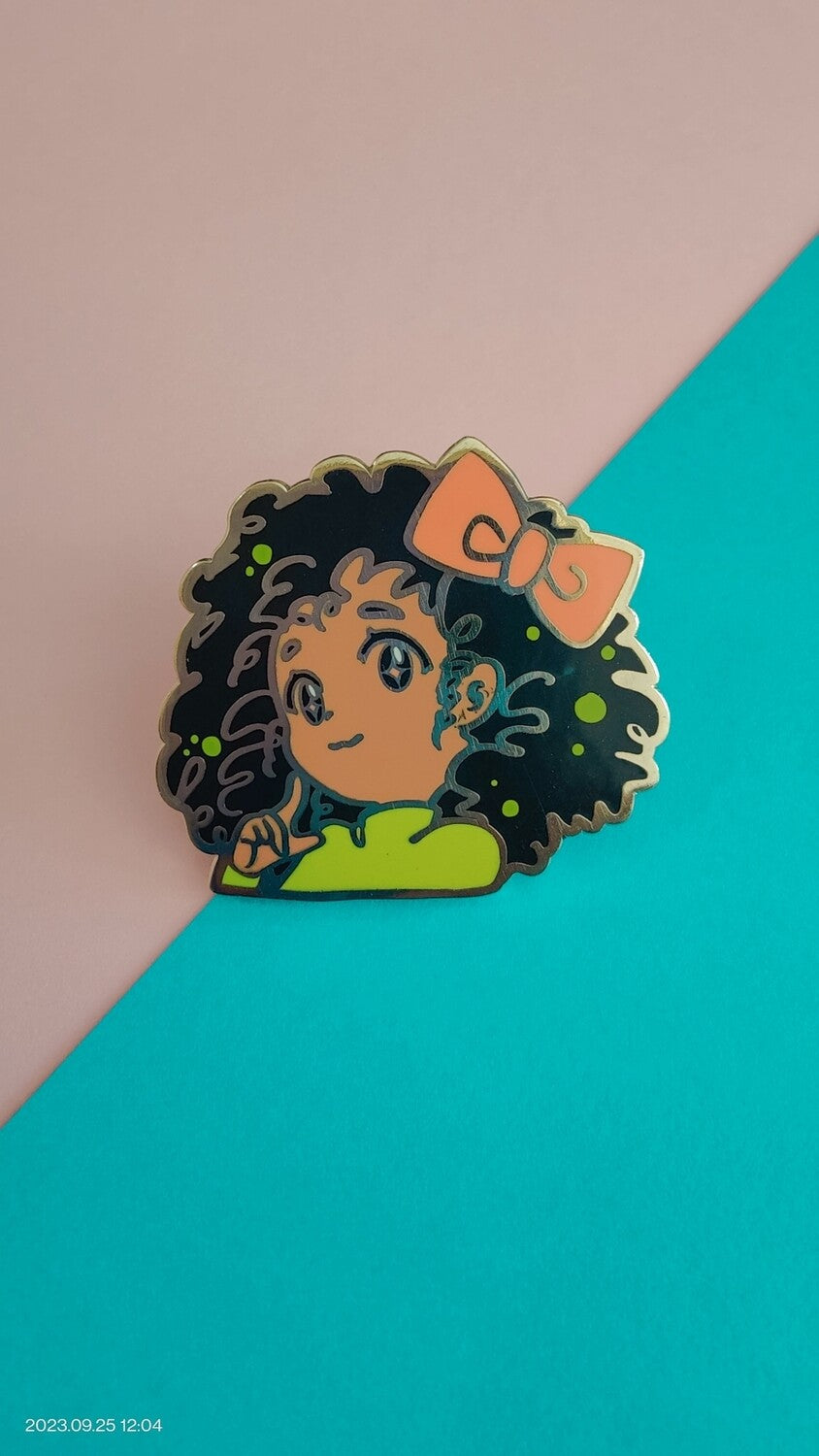 Curly Girl Pin