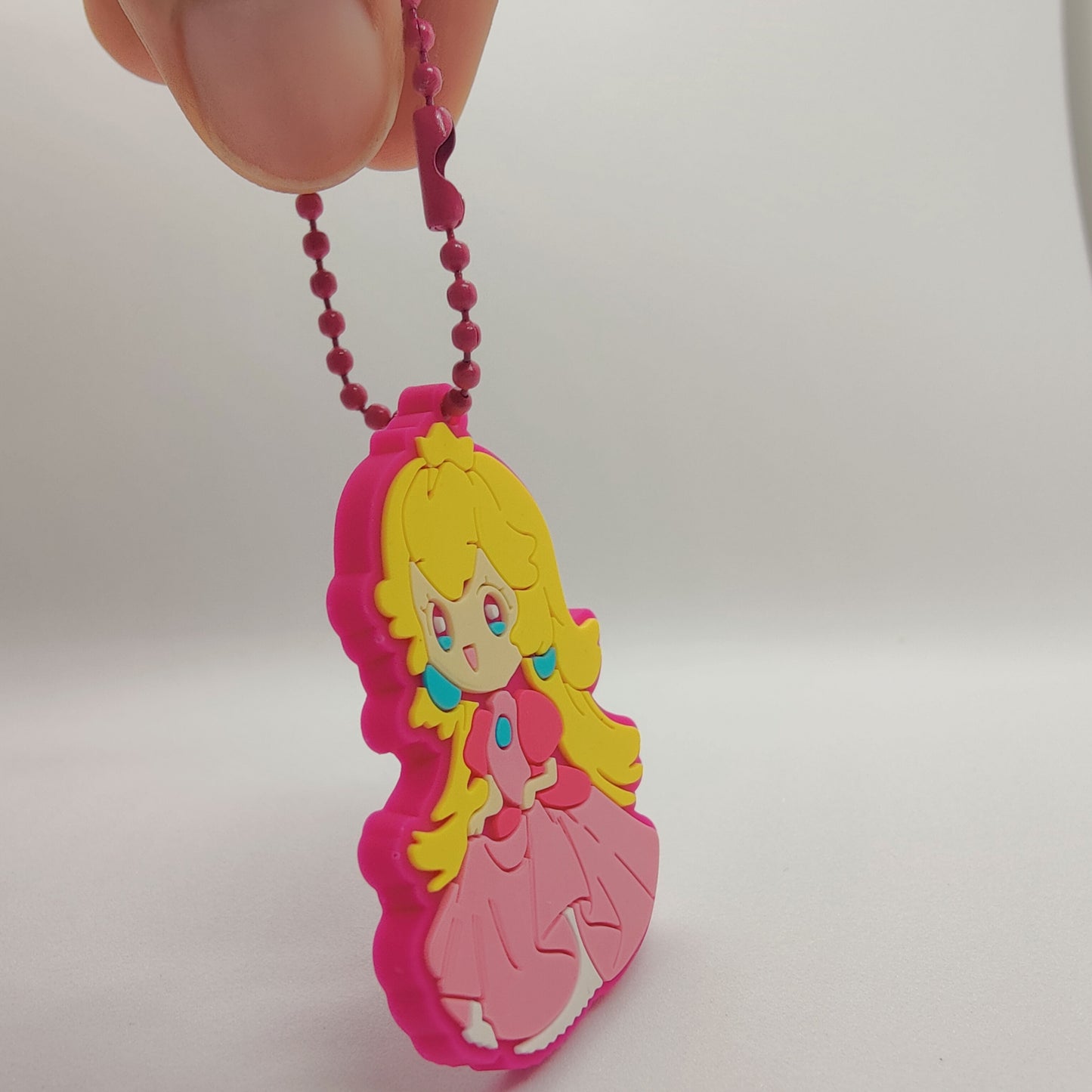 Peach PVC keychain