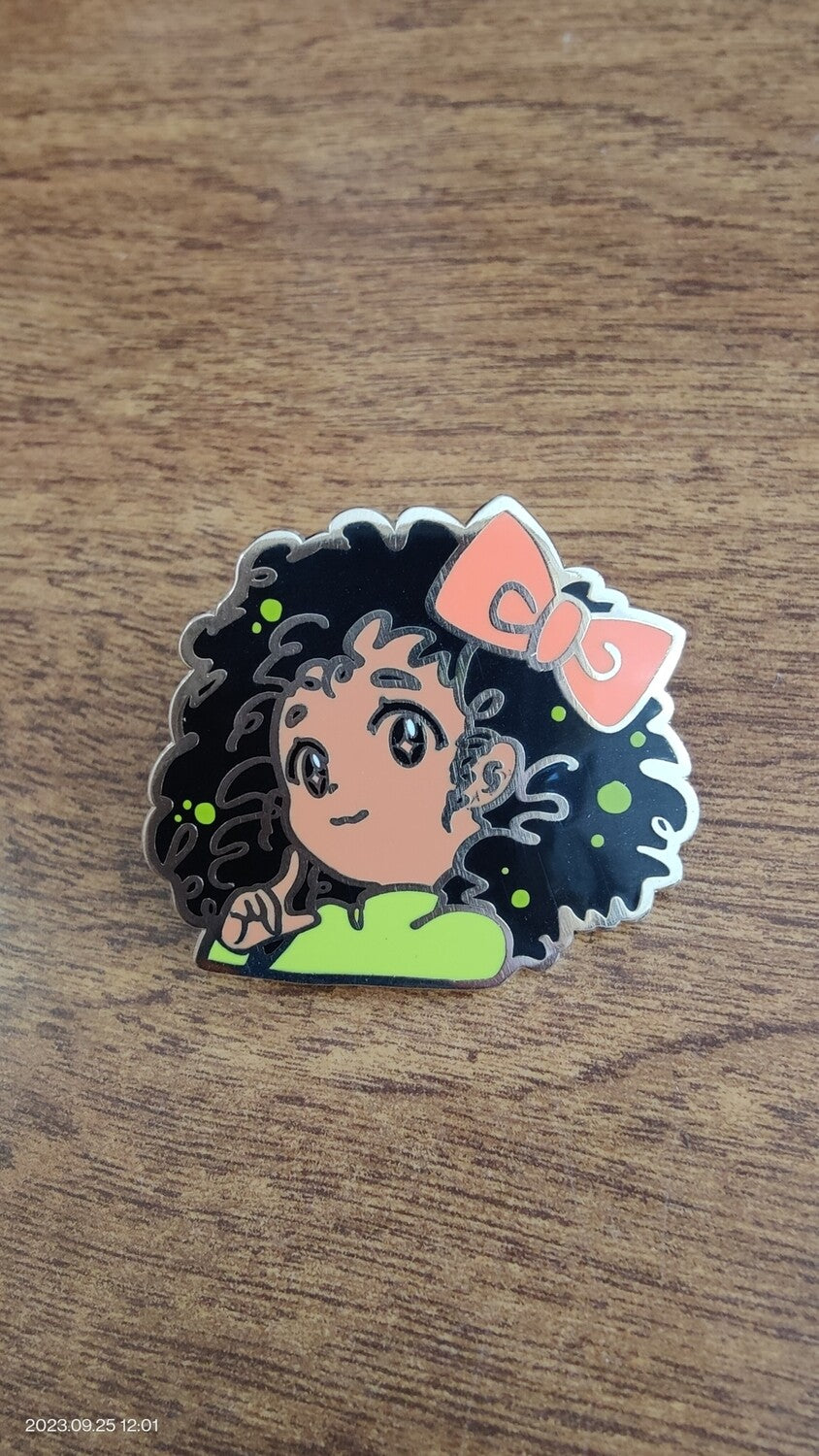 Curly Girl Pin