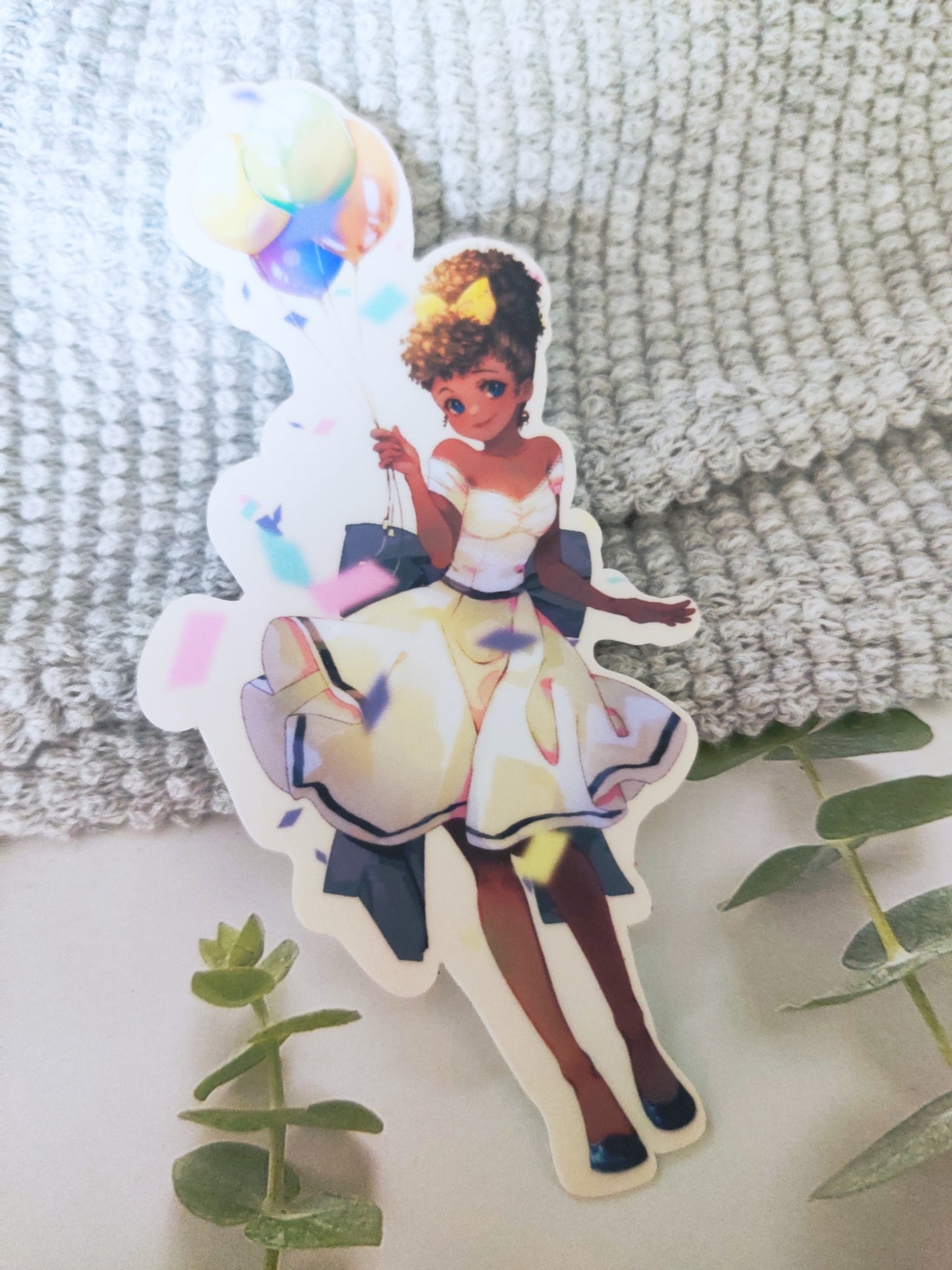 Curly n' Cute sticker