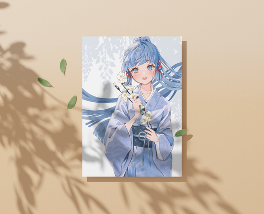 Genshin Ayaka in Yukata Print