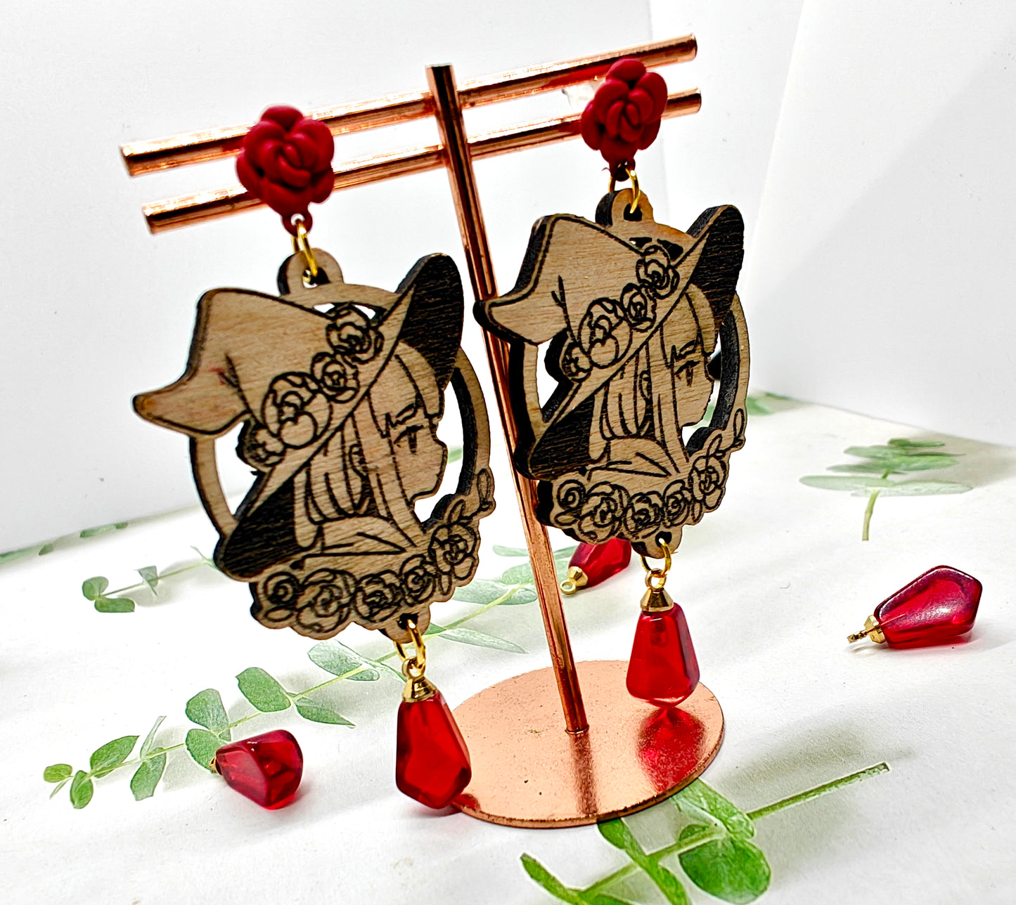 Witch Wooden Earrings