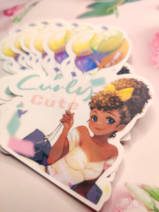 Curly n' Cute sticker