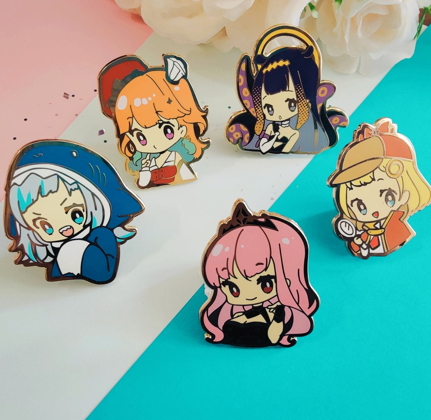 Holo Myth Enamel Pins
