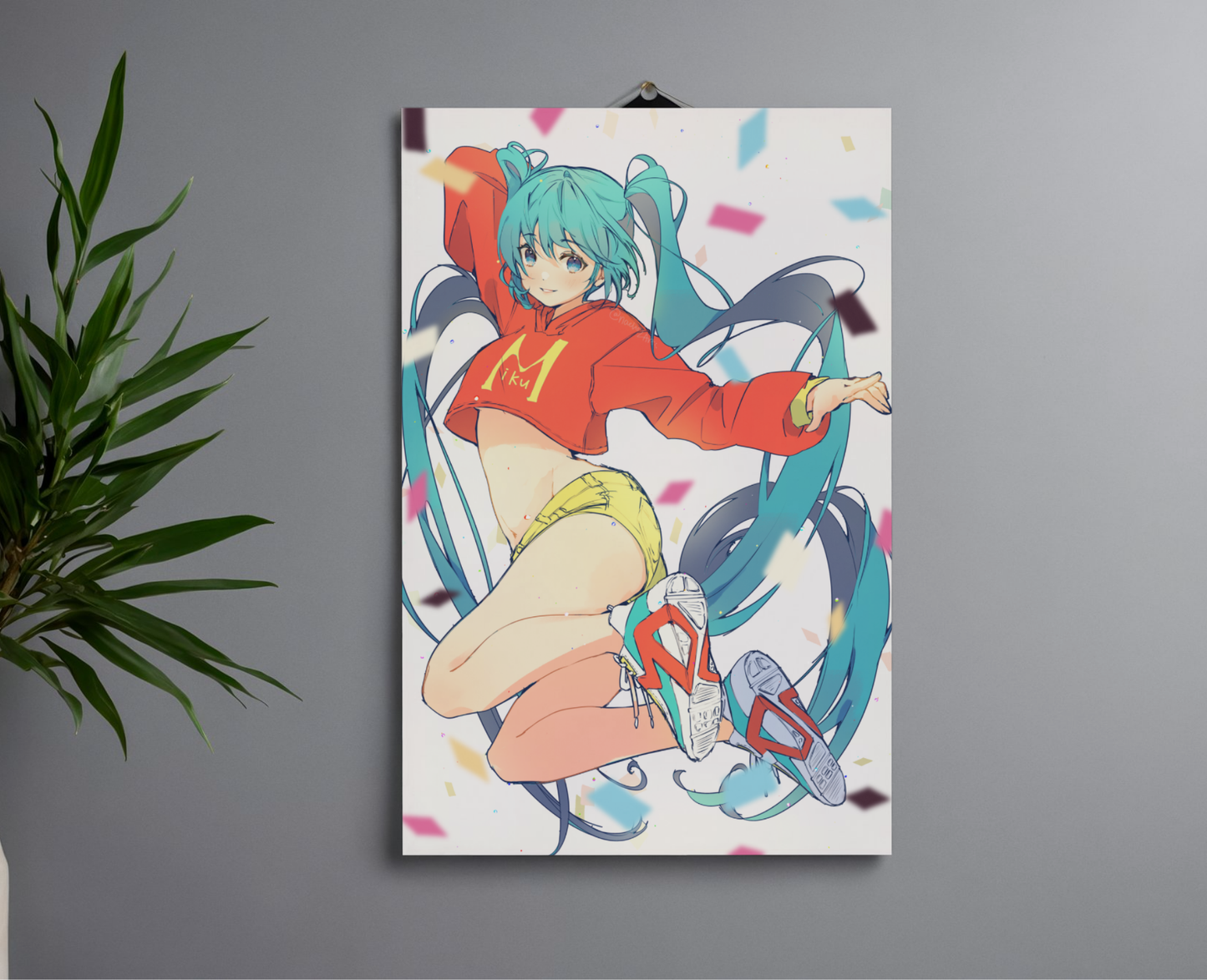 Vocaloid Jumping Miku Print