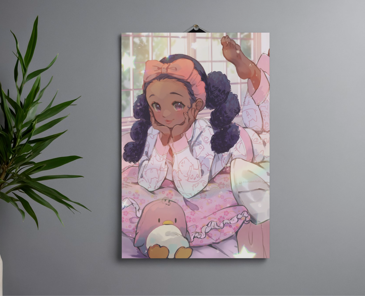Original Curly Girl Sleepover Print