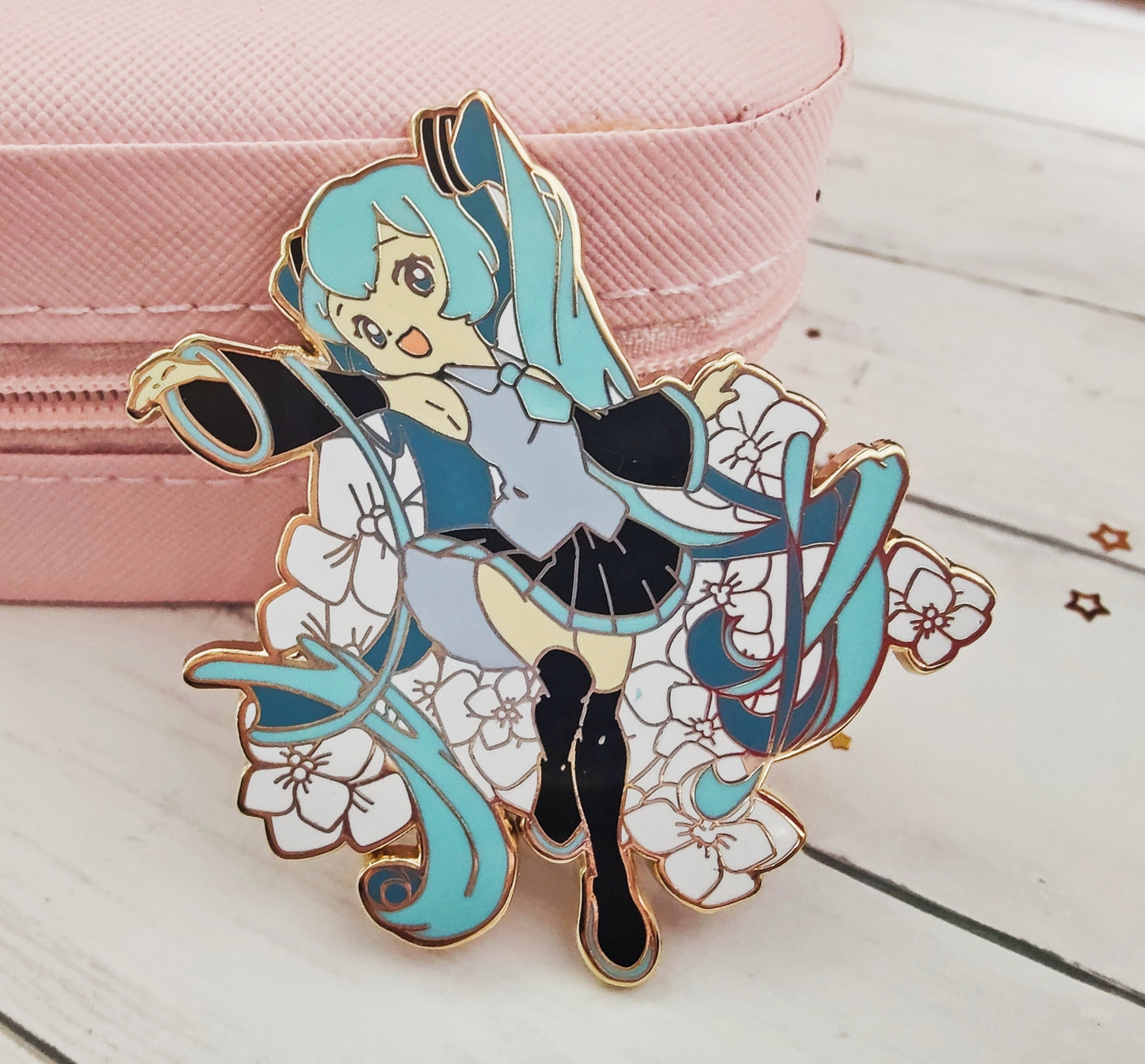 Miku Flora Enamel Pin
