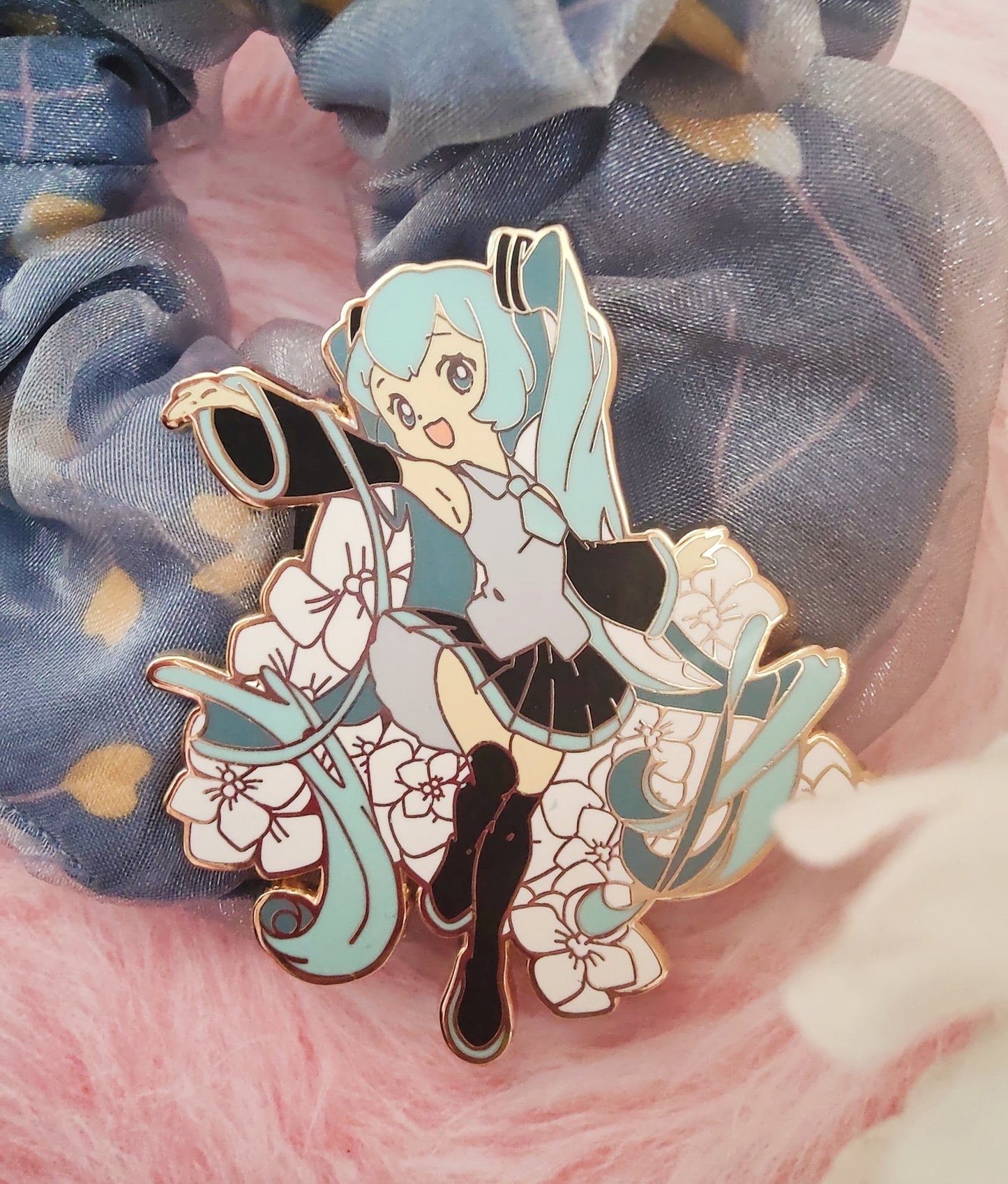 Miku Flora Enamel Pin