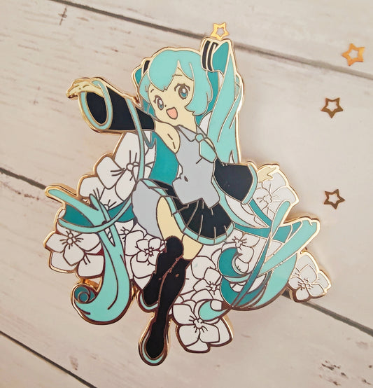 Miku Flora Enamel Pin