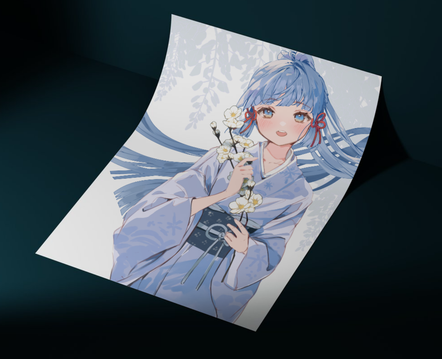 Genshin Ayaka in Yukata Print