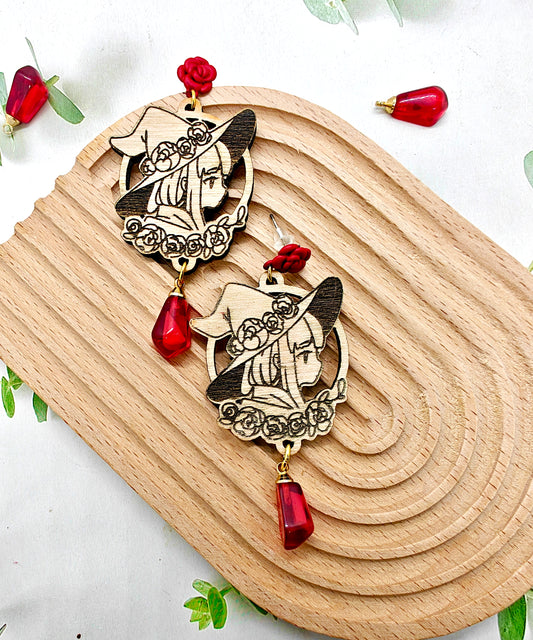 Witch Wooden Earrings