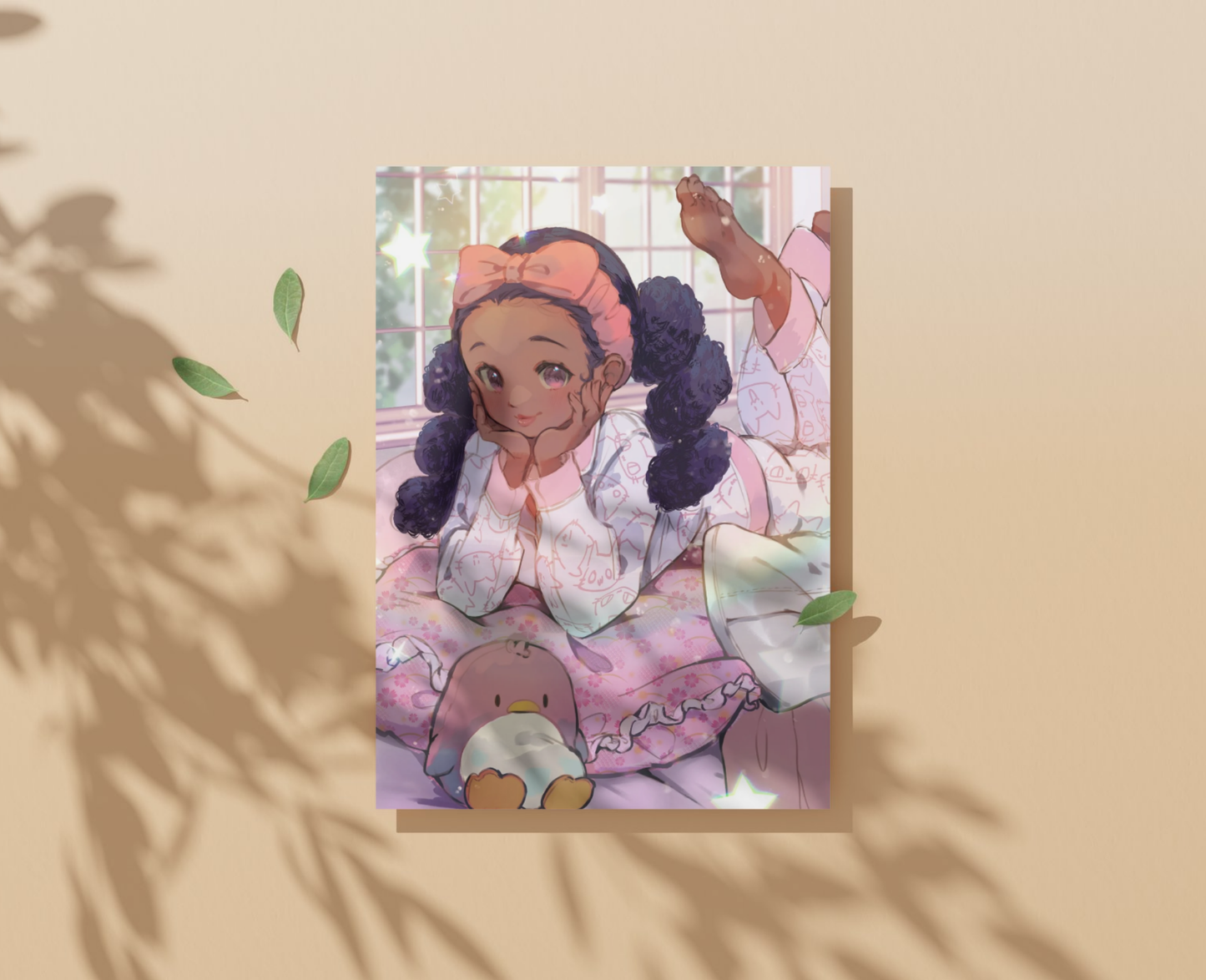 Original Curly Girl Sleepover Print
