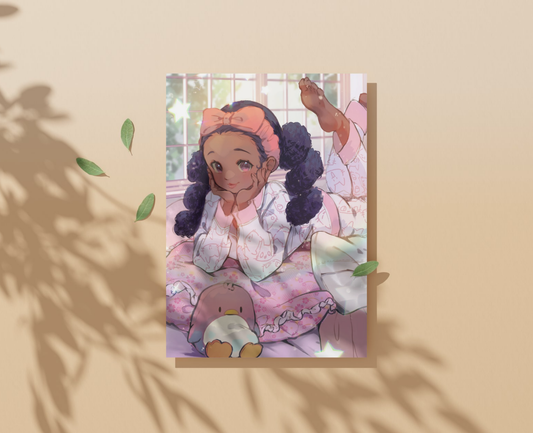Original Curly Girl Sleepover Print