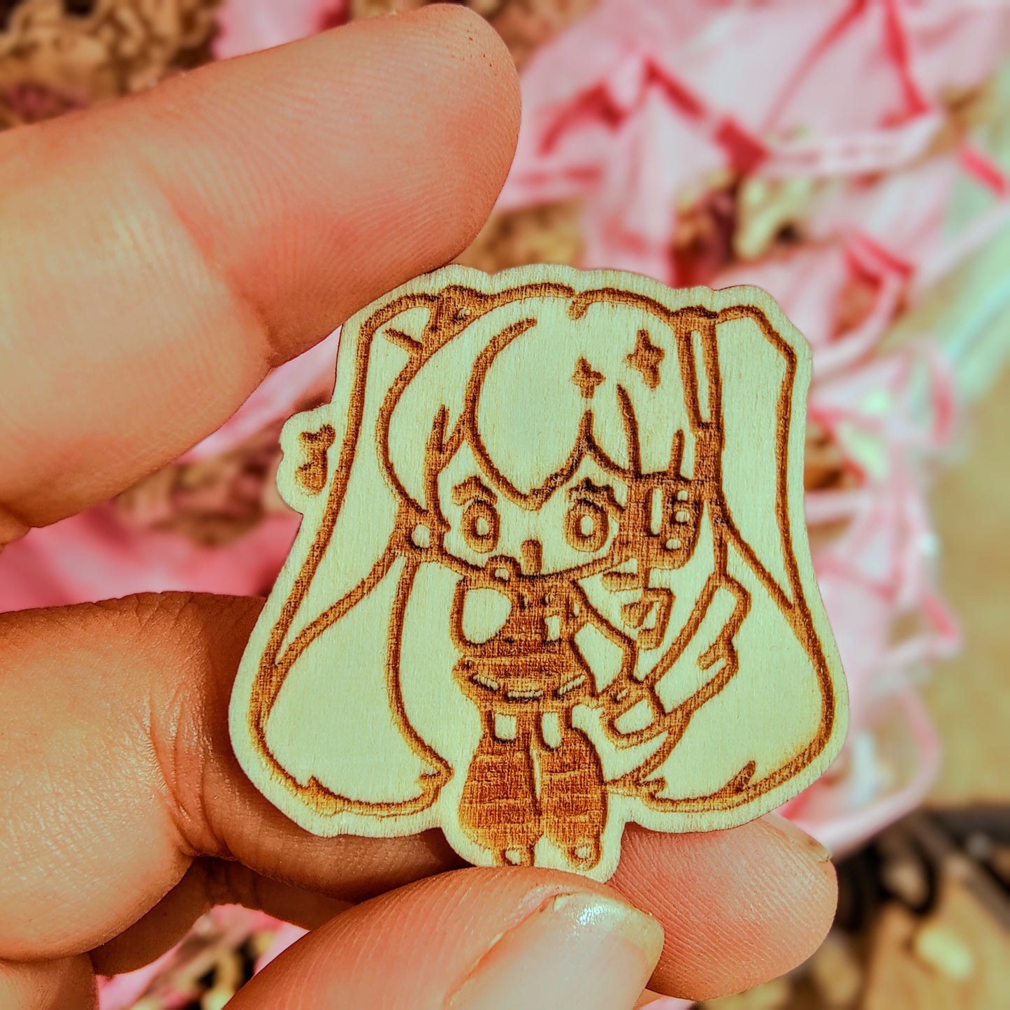 Vocaloid Wooden Pin