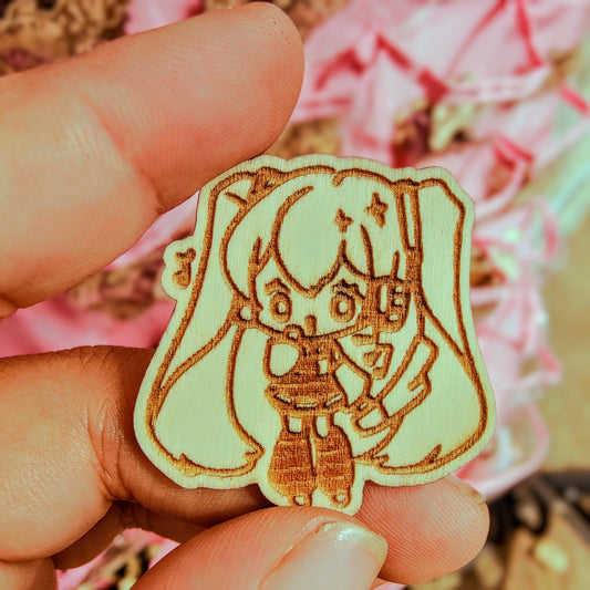 Vocaloid Wooden Pin