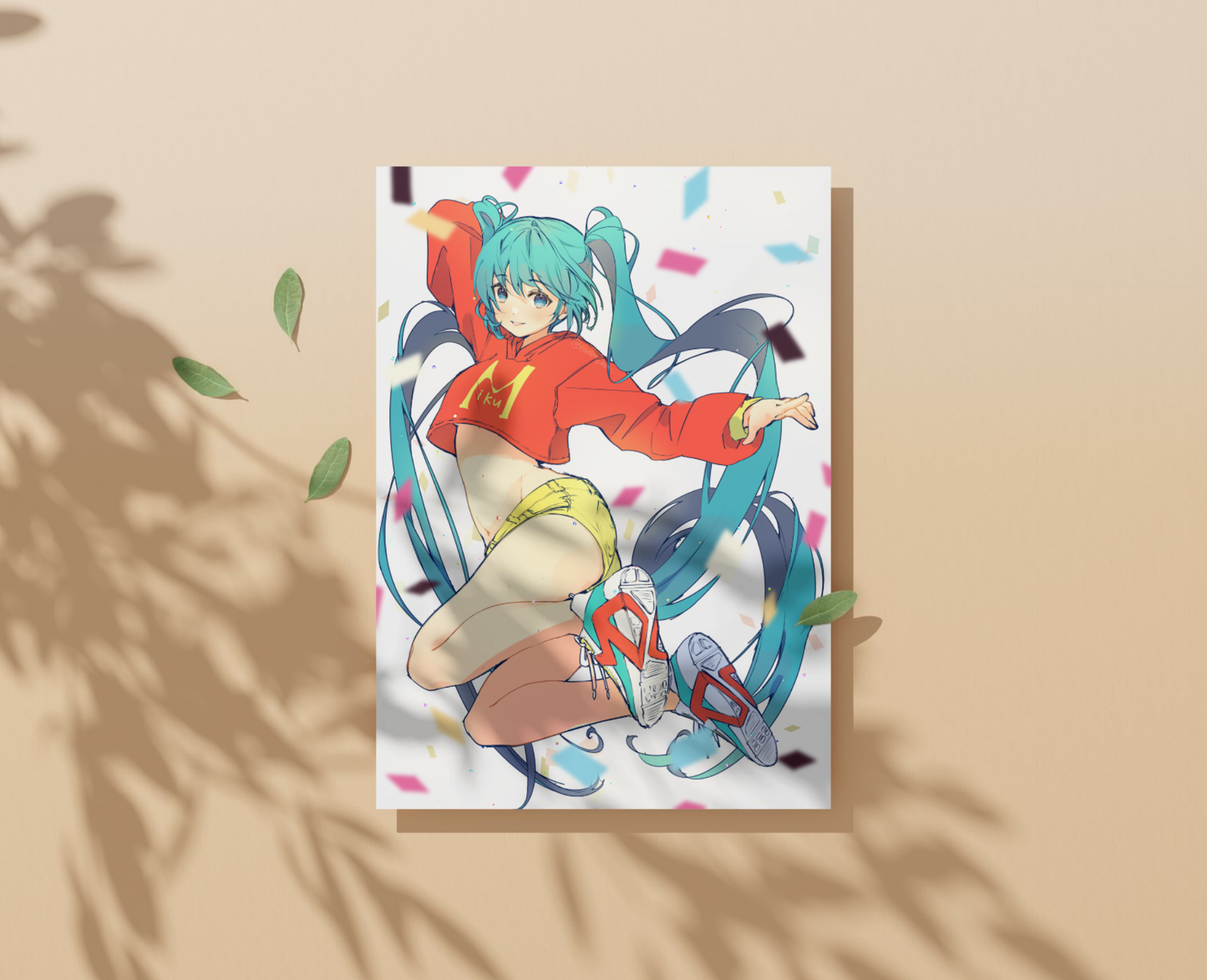 Vocaloid Jumping Miku Print