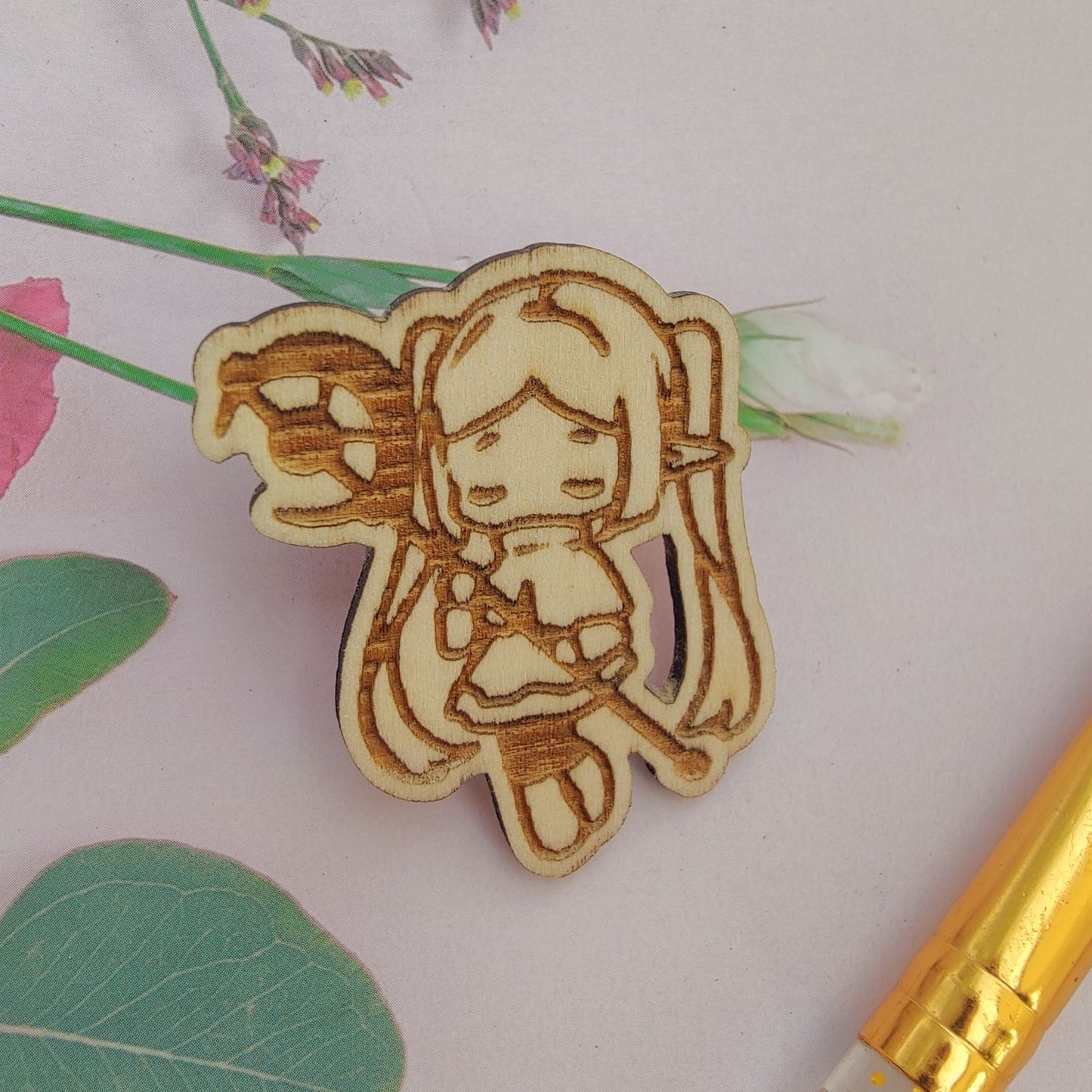 Frieren and Fern Wooden Pins